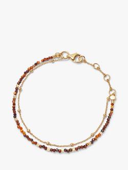 Astley Clarke 18ct Gold Gemstone Biography Bracelet, Tiger's Eye