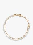 Astley Clarke 18ct Gold Gemstone Biography Bracelet, Mother of Pearl
