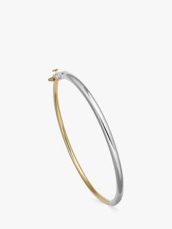 Astley Clarke Two Tone Bangle Bracelet, Silver/Gold, Silver/Gold