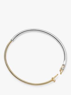 Astley Clarke Two Tone Bangle Bracelet, Silver/Gold - view 2, Silver/Gold