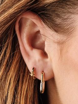 Astley Clarke Aurora U-Shape Hoop Earrings, Gold/Silver - view 2, 