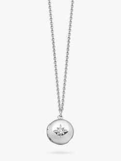 Astley Clarke Biography Mini Locket Necklace, Silver, 
