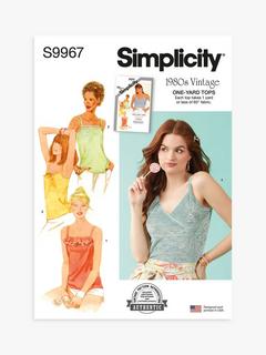 Simplicity Misses' 1980s Vintage Pullover Tops Sewing Pattern, S9967