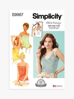 Simplicity Misses' 1980s Vintage Pullover Tops Sewing Pattern, S9967, Multi