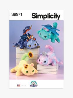 Simplicity Fantasy Themed Plush Kitties Sewing Pattern, S9971, Multi