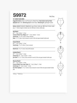 Simplicity Plush Birds Sewing Pattern, S9972 - view 2, Multi