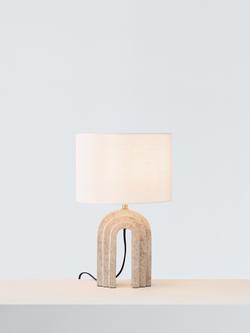 John Lewis Travertine Arch Table Lamp, Natural, Natural