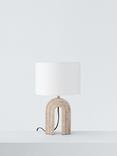 John Lewis Travertine Arch Table Lamp, Natural