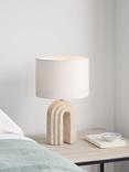 John Lewis Travertine Arch Table Lamp, Natural