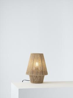 John Lewis Mini Jute Rope Table Lamp, Natural, 