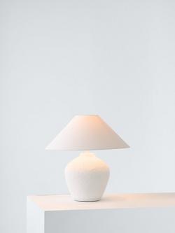 John Lewis Paper Mâché Table Lamp with Tapered Shade, White