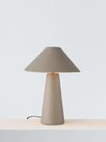 John Lewis Sculptural Textured XL Table Lamp, Taupe