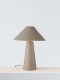 John Lewis Paper Mache Table Lamp, Taupe