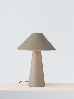 John Lewis Sculptural Textured XL Table Lamp, Taupe, Taupe