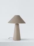 John Lewis Sculptural Textured XL Table Lamp, Taupe