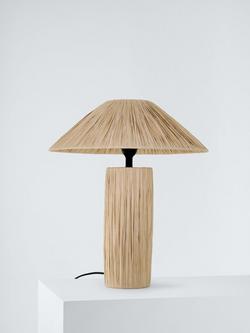 John Lewis Raffia Table Lamp - view 2, Natural