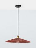 John Lewis Raffia Pendant Ceiling Light, Red