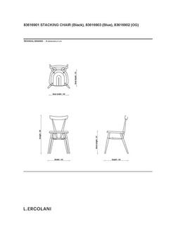 Ercol Stacking Chair - view 2, Black