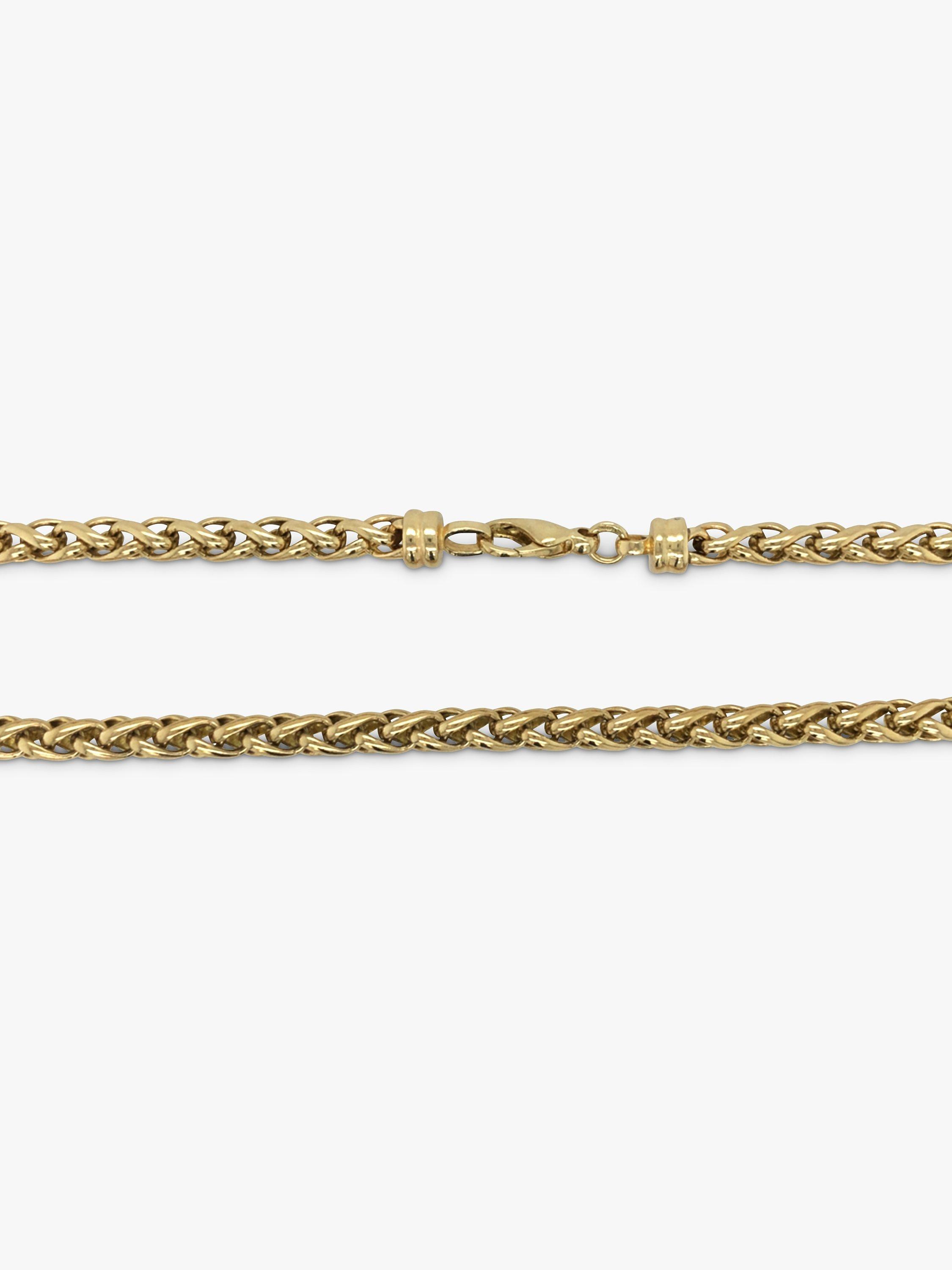 Product image 4 of 5, which shows Vintage Fine Jewellery Pre-Loved 9ct Yellow Gold Chunky Spiga Link Chain Necklace