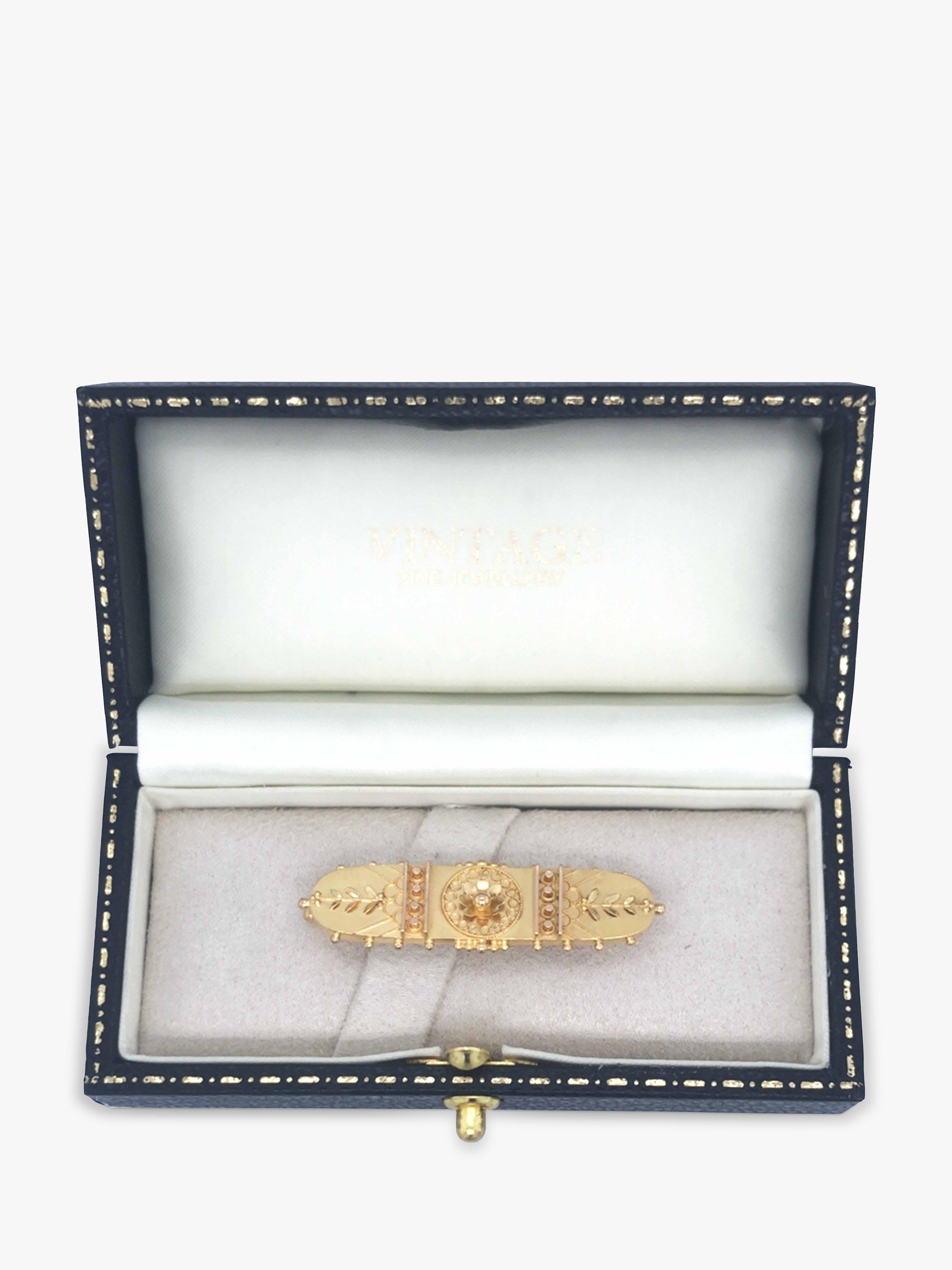 Product image 4 of 5, which shows Vintage Fine Jewellery Pre-Loved 15ct Yellow Gold Etruscan Brooch, Dated 1880