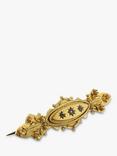 Vintage Fine Jewellery Pre-Loved 15ct Yellow Gold Stone Diamond Bar Brooch, dated 1890