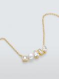 Lido Mixed Shape Cubic Zirconia and Freshwater Pearl Pendant Necklace