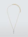 Lido Alternating Freshwater Pearl and Cubic Zirconia Pendant Necklace, Gold