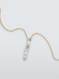 Lido Alternating Freshwater Pearl and Cubic Zirconia Pendant Necklace, Gold