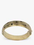 Vintage Fine Jewellery Pre-Loved 9ct Yellow Gold Sapphire Bangle, Dated Birmingham 1994