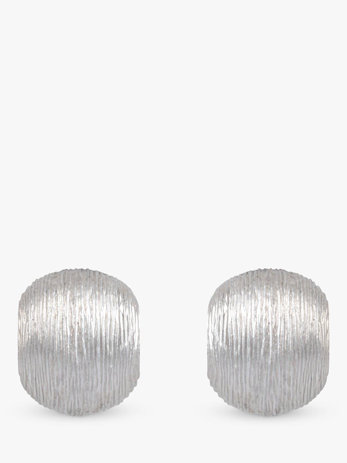 Product image 1 of 2, which shows Eclectica Pre-Loved Textured Clip-On Hoop Earrings