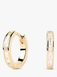 PDPAOLA White Zirconia Hoop Earrings