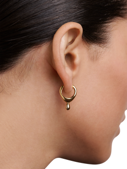 PDPAOLA Fluid Drop Pendant Earrings, Yellow Gold - view 2, Yellow Gold