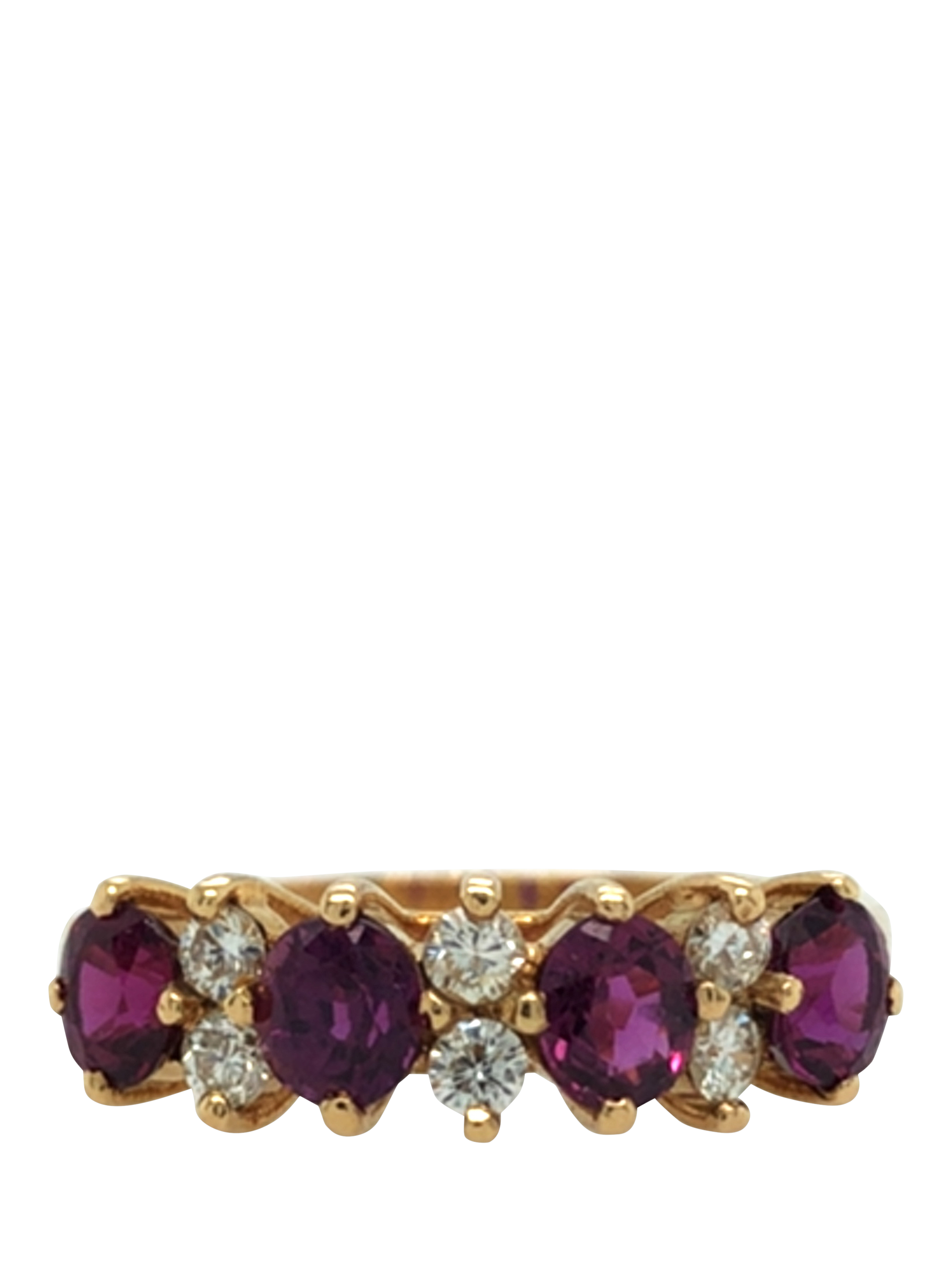 Vintage Fine Jewellery Pre-Loved 9ct Yellow Gold Oval Amethyst Rope ...