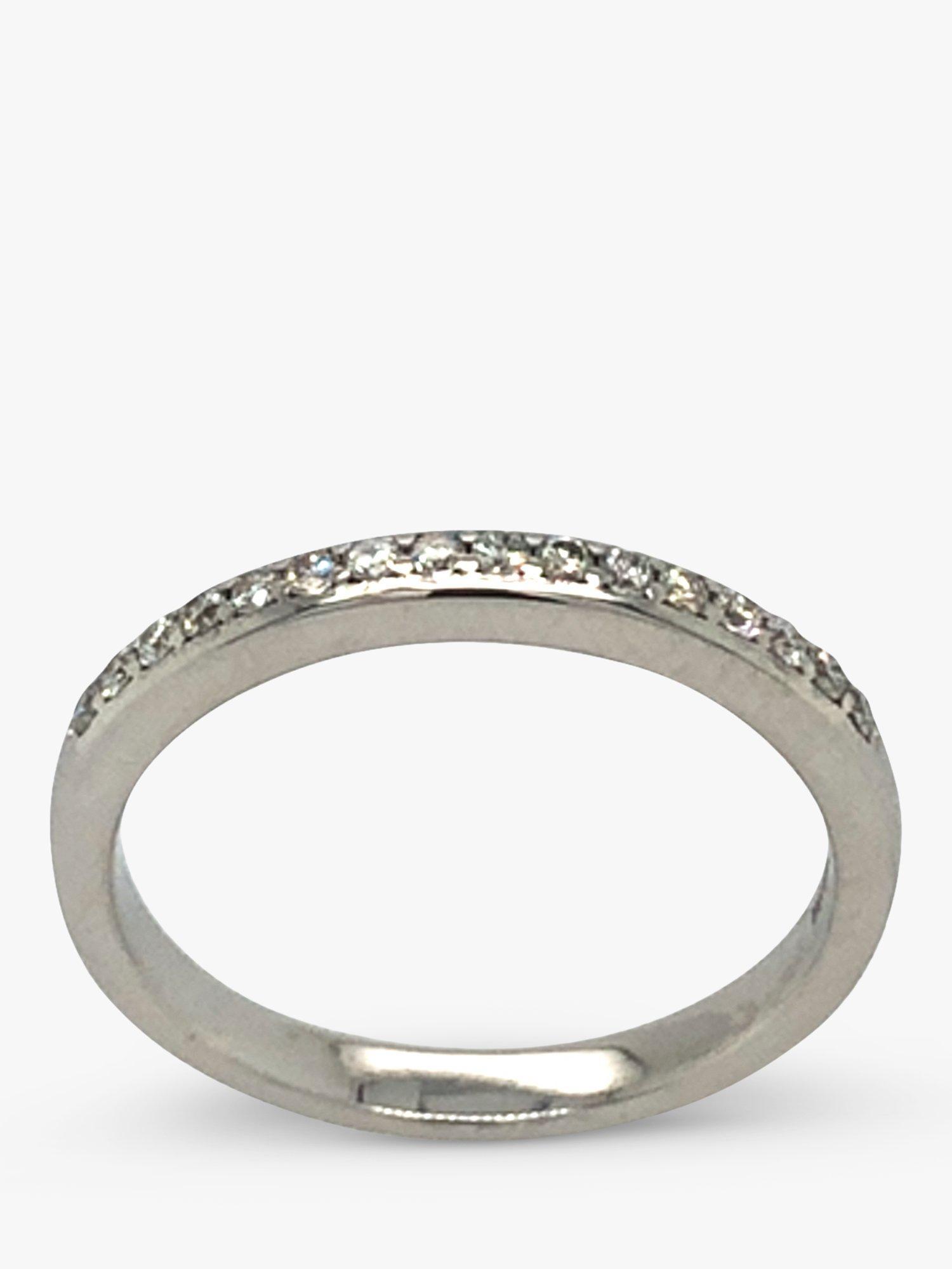 Vintage Fine Jewellery Pre-Loved 18ct White Gold and Diamond Half Eternity Ring