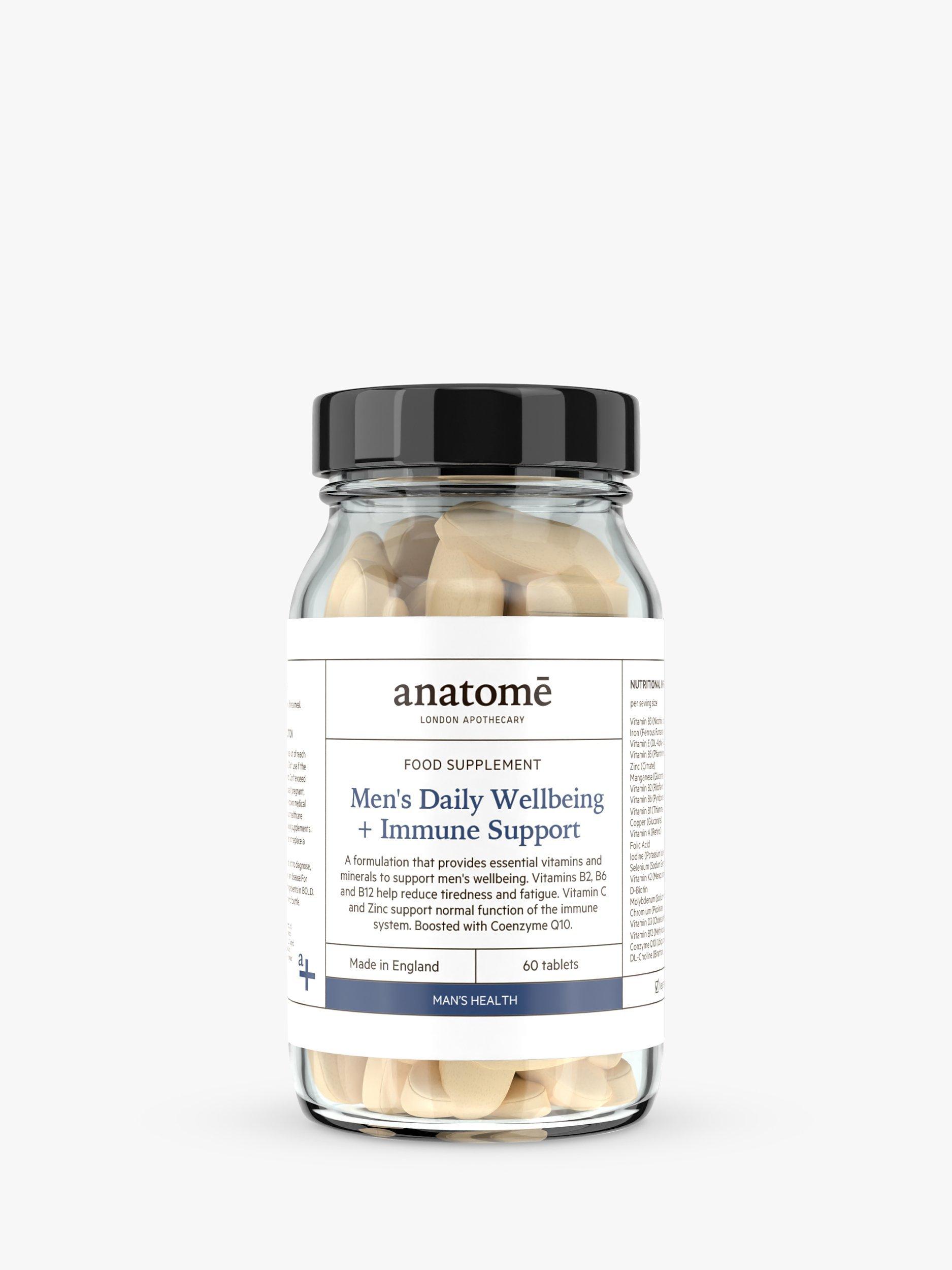 Product image 1 of 1, which shows anatome Men's Daily Wellbeing & Immune Support Food Supplement, 60 Tablets