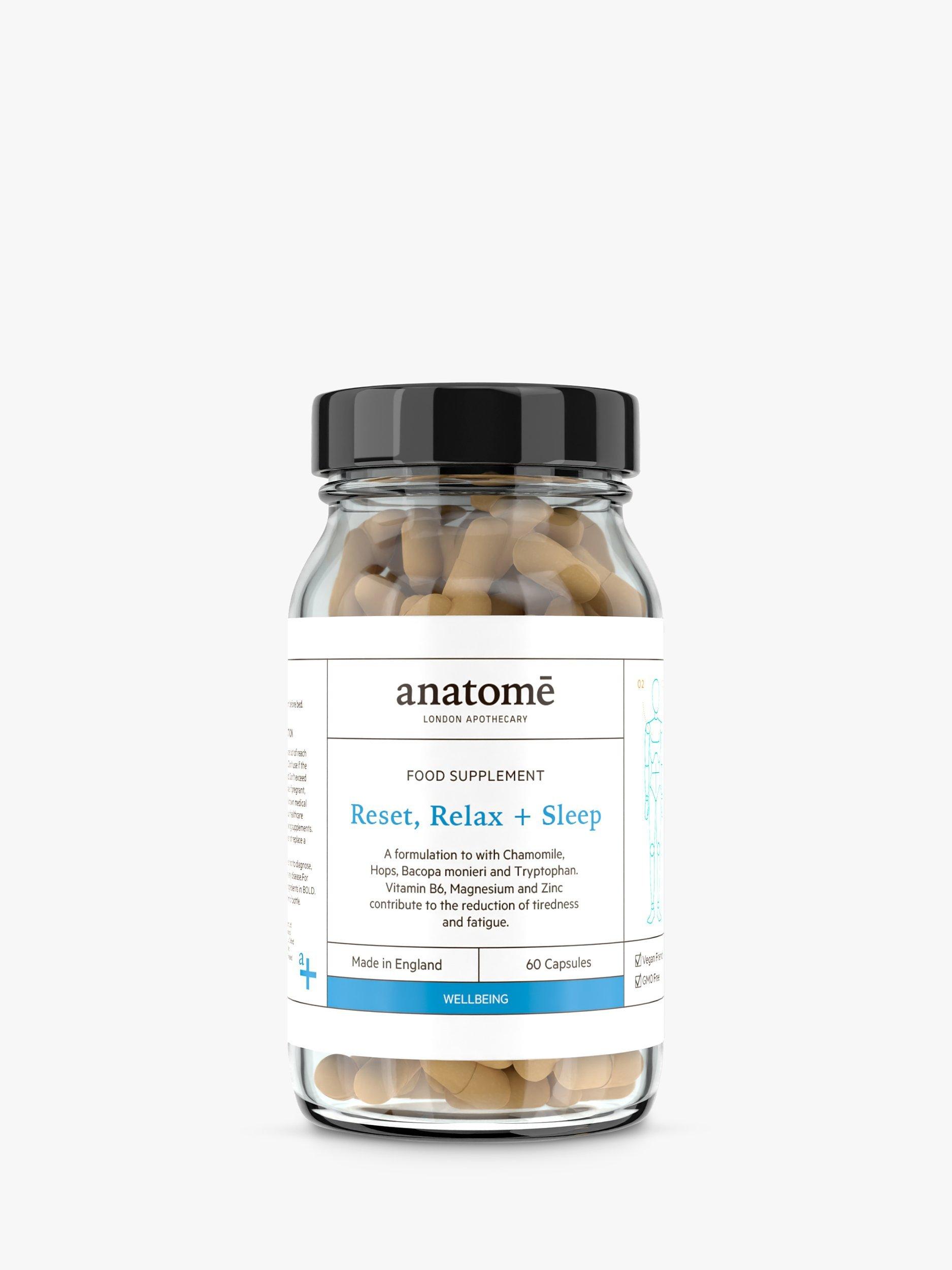 Product image 1 of 1, which shows anatome Reset Relax & Sleep Food Supplement, 60 Capsules