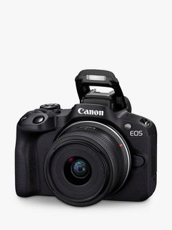 Canon EOS R50 Compact System Camera with RF-S 18-45mm Zoom & 55-210mm Telephoto Lenses, 4K Ultra HD, 24.2MP, Wi-Fi, Bluetooth, OLED EVF, 3” Vari-Angle Touch Screen, Double Lens Kit, Black - view 2, Black