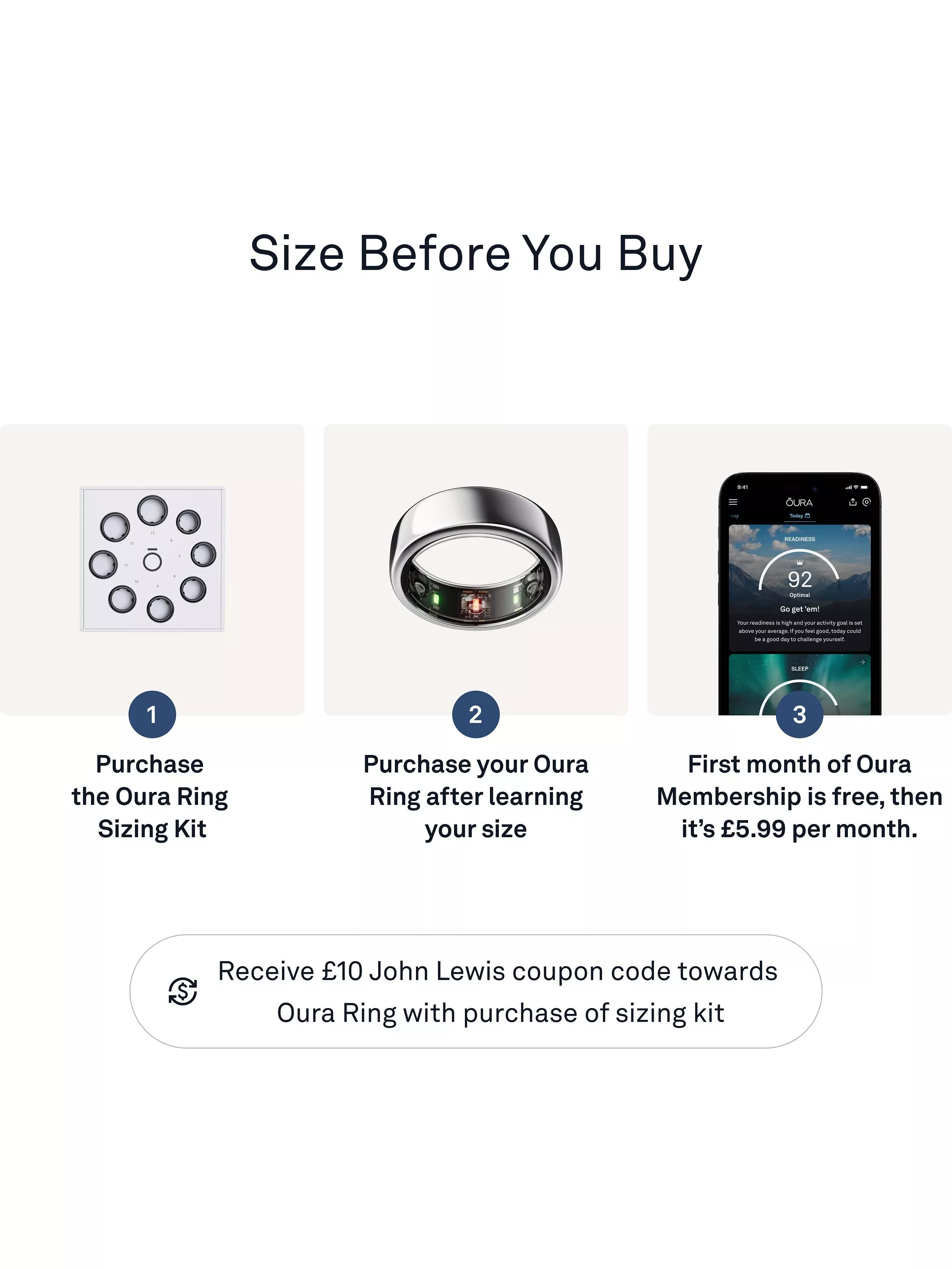 Oura Ring Gen3 Sizing Kit – Find Your Perfect Fit Before You Buy