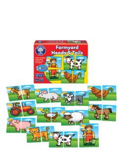 Orchard Toys Farmyard Heads & Tails Game, Multi