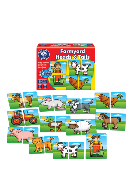 Orchard Toys Farmyard Heads & Tails Game, Multi