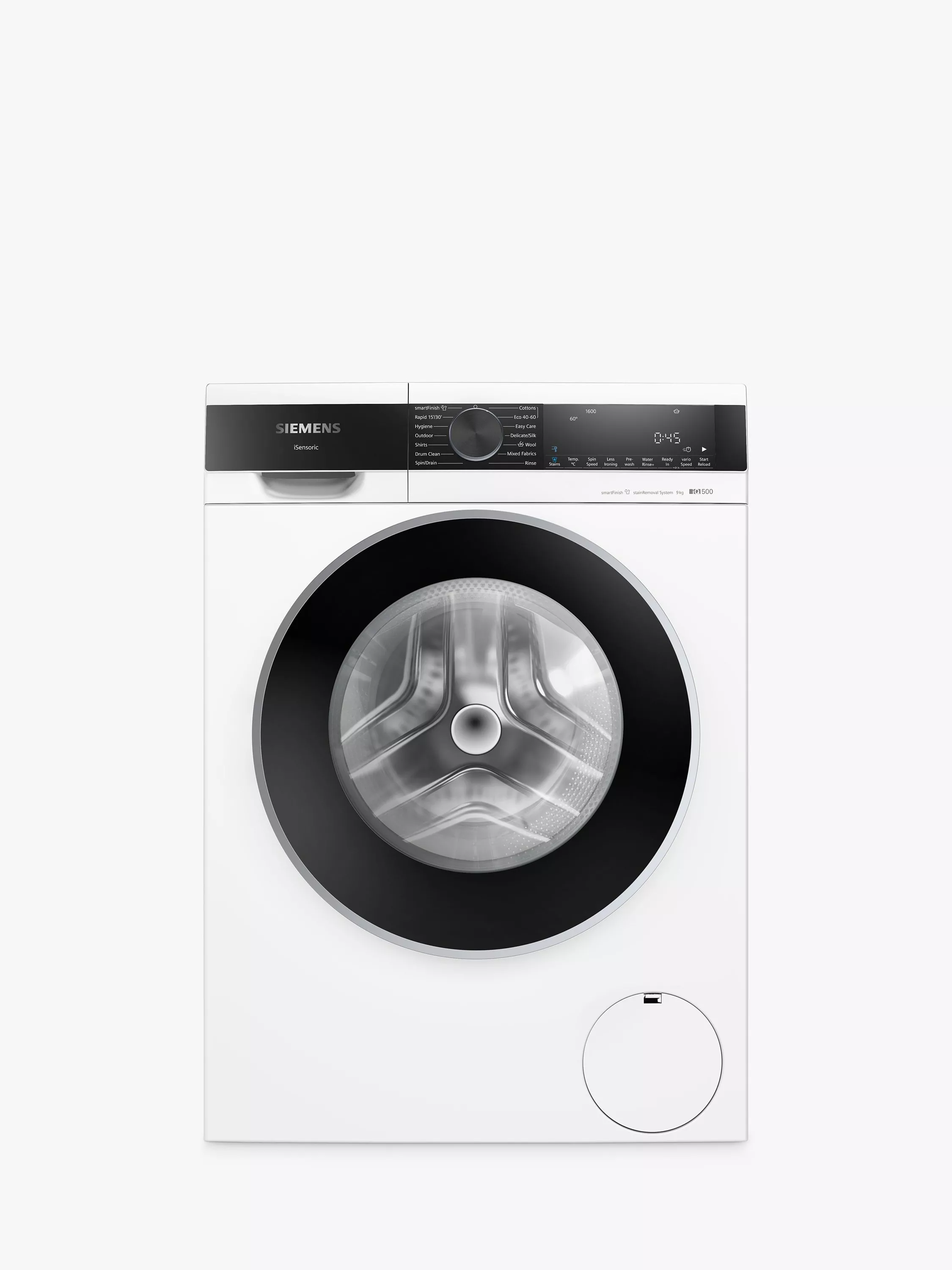 Siemens iQ500 WG46G2Z1GB Freestanding Washing Machine, 9kg Load ...