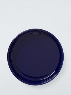 John Lewis Colour Block Stoneware Pet Bowl, Blue - view 2, Blue