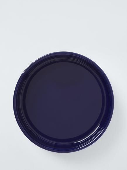 John Lewis Colour Block Stoneware Pet Bowl, Blue - view 2, Blue
