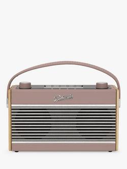 Roberts Rambler BT Stereo DAB/DAB+/FM Bluetooth Digital Radio, Dusky Pink