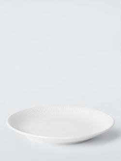 John Lewis Radial Porcelain Side Plate, Set of 4, 19cm, White - view 2, White