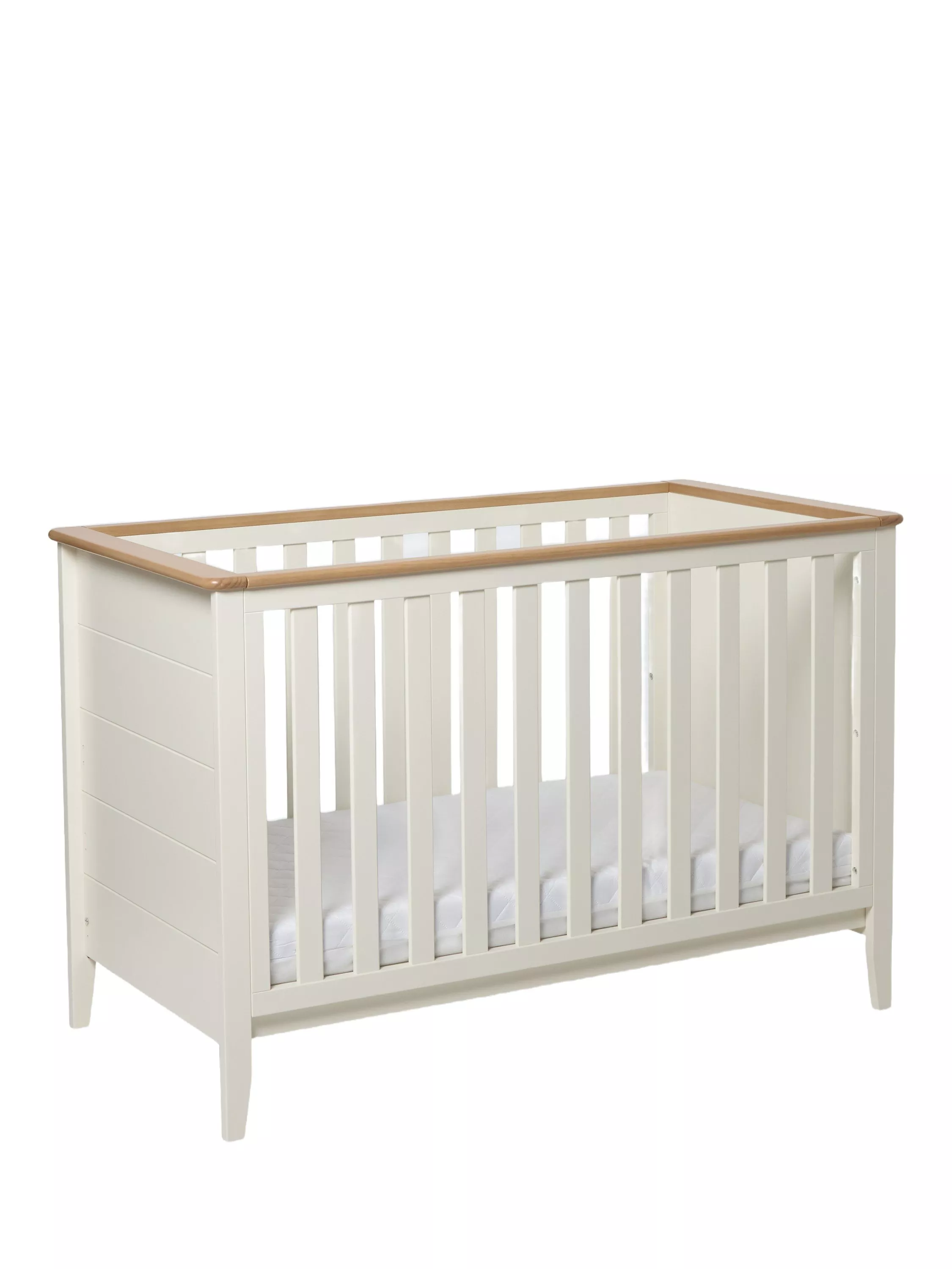 White wooden cot