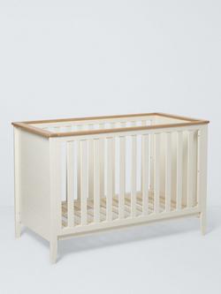 John Lewis Avery Cot, Cream/Natural - view 2, 