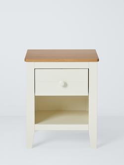 John Lewis Kids' Avery Bedside Table, Cream/Natural - view 2, 