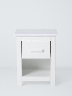 John Lewis Kids' Charlotte Bedside Table, White - view 2, 