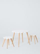 John Lewis Kids Spindle Table and Chairs Set White